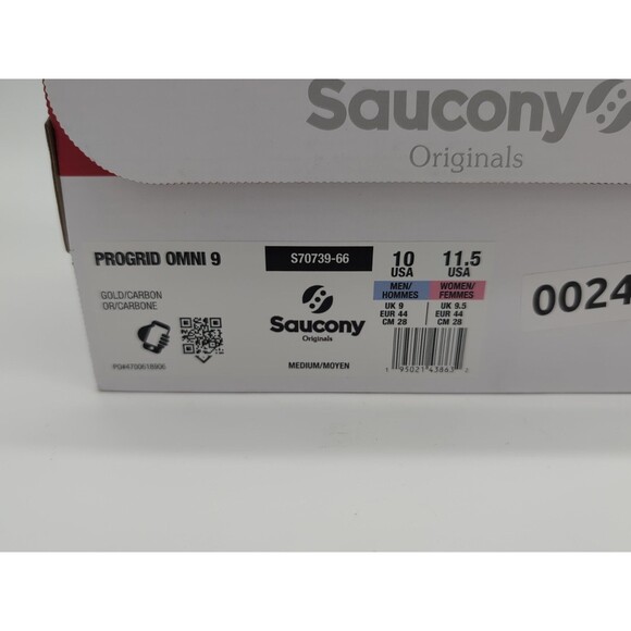 Saucony PROGRID OMNI 9 Gold/Carbon S70739-66 M 10/W 11.5 Hiking Trail Shoes - Picture 4 of 13